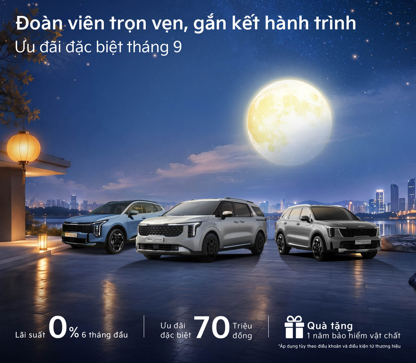 ĐOÀN VIÊN TRỌN VẸN, GẮN KẾT HÀNH TRÌNH – KIA ƯU ĐÃI HẤP DẪN TRONG THÁNG 9